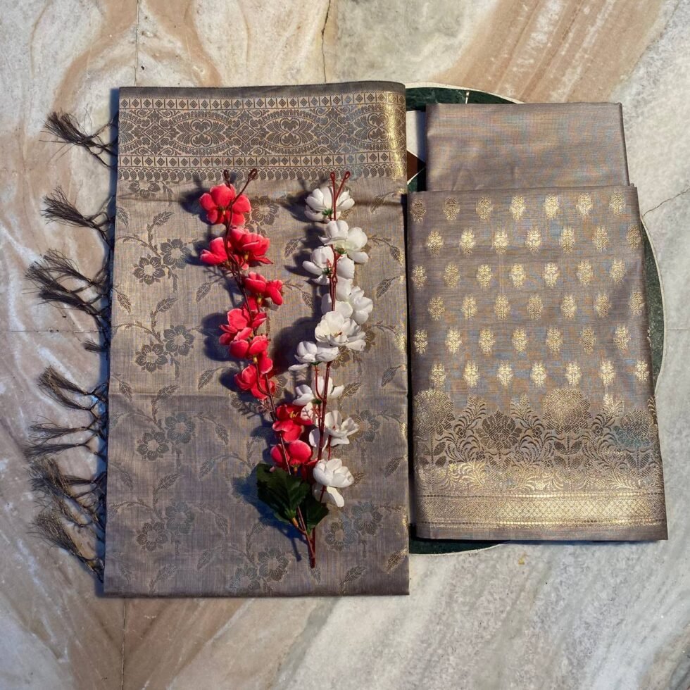 Antique Zari Golden Banarasi Suit